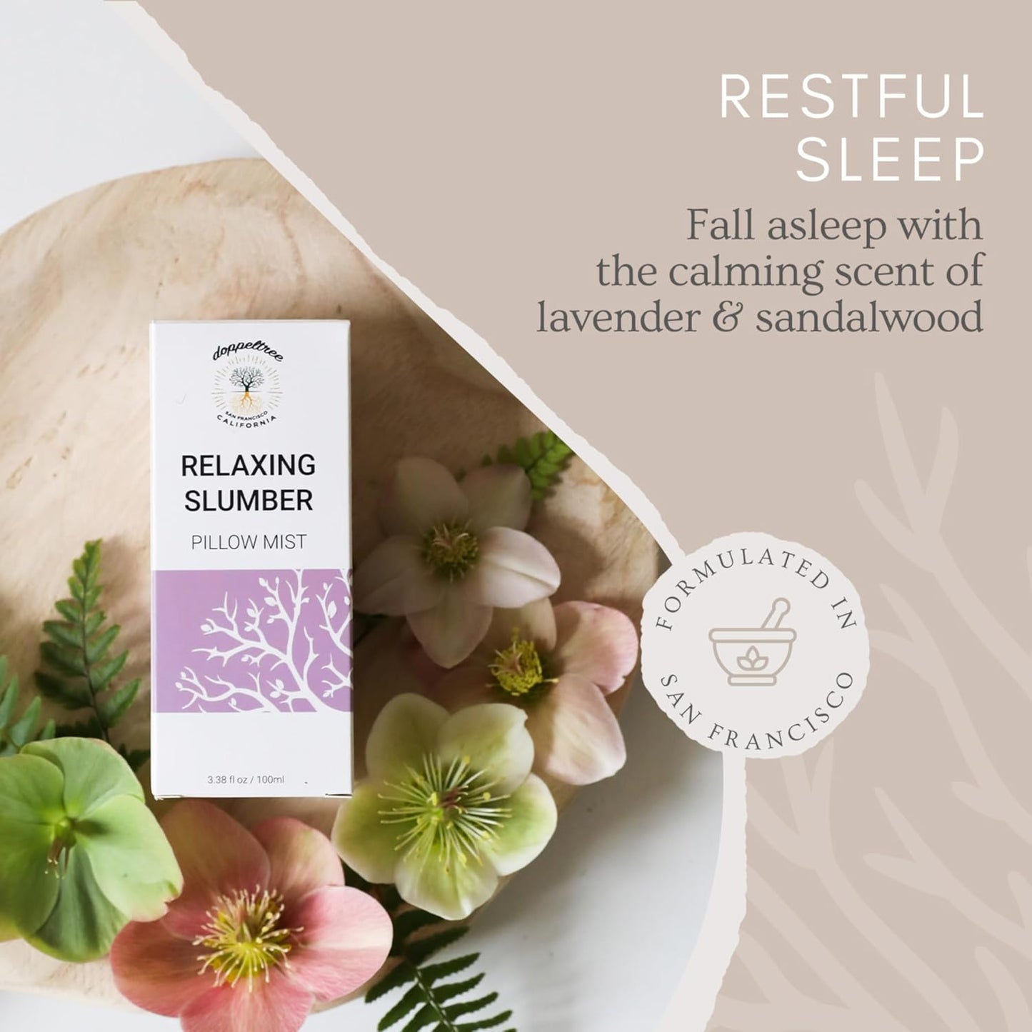 Doppeltree All Natural Pillow Spray for Sleep - Aromatherapy Lavender Mist for Acne and Linen Fabric Refresher with Essential Oil - Natural Sleep Aid