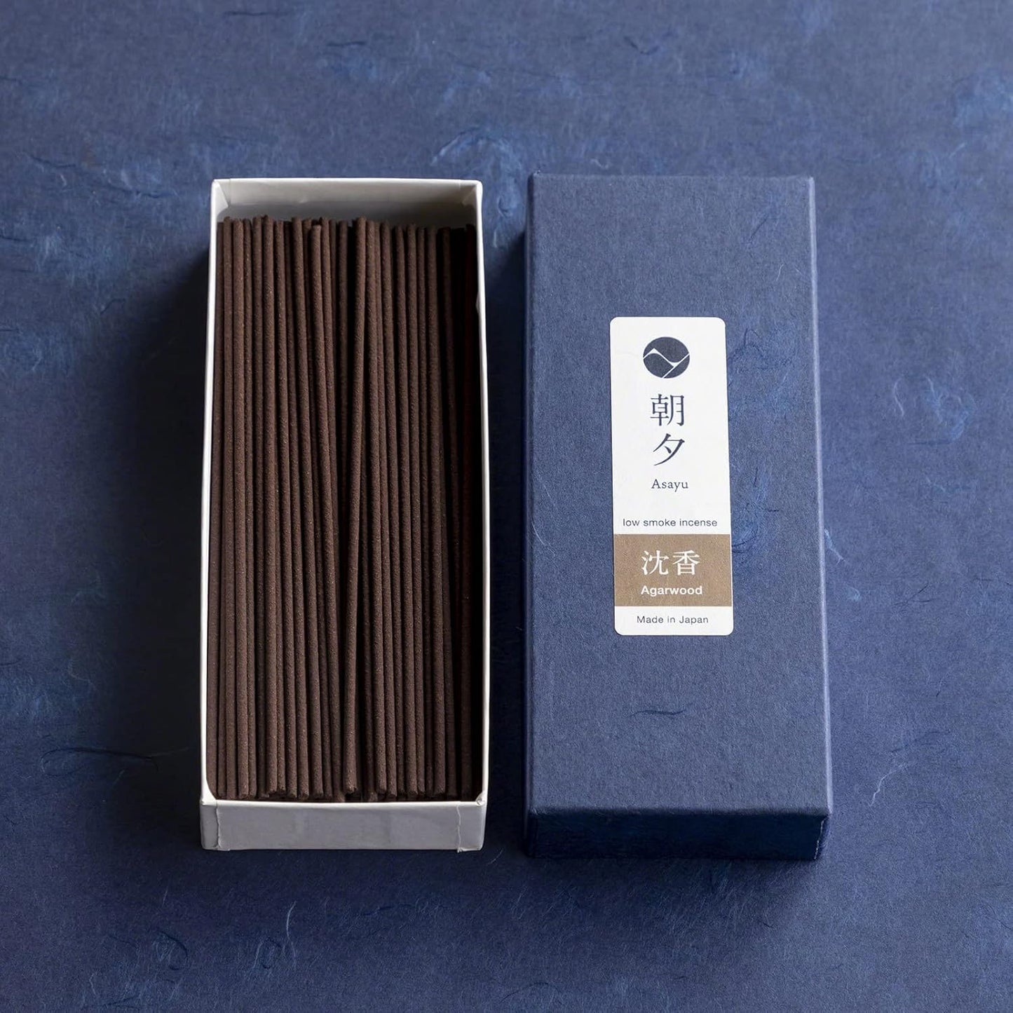 Asayu Japan Agarwood Incense Sticks - Low Smoke Japanese Incense, 40g (70-80 Sticks), Made in Japan, Smokeless for Less Irritation and Non-Toxic, for Meditation, Relaxation & Home Fragrance