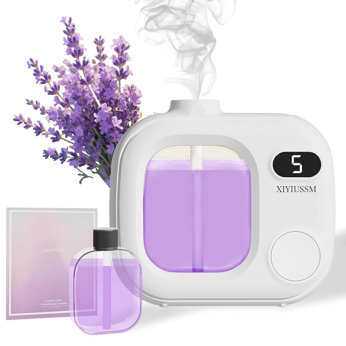 Waterless Essential Oil Diffuser Portable Cordless Aromatherapy Scent Machine for Home Office Car Large Room Battery Powered