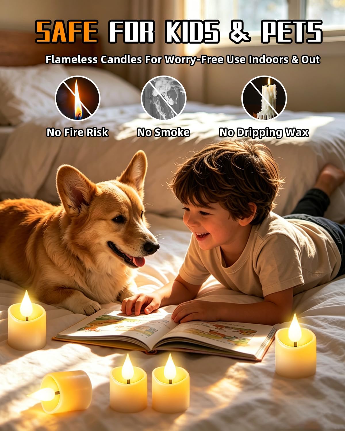 6Pcs Rechargeable Tea Lights: 1.5"x2.2" Flameless LED Votive Candles with Remote & Timer, USB Battery Operated Flickering Fake Tealights for Home Wedding Centerpiece Table Decor, Anniversary Christmas