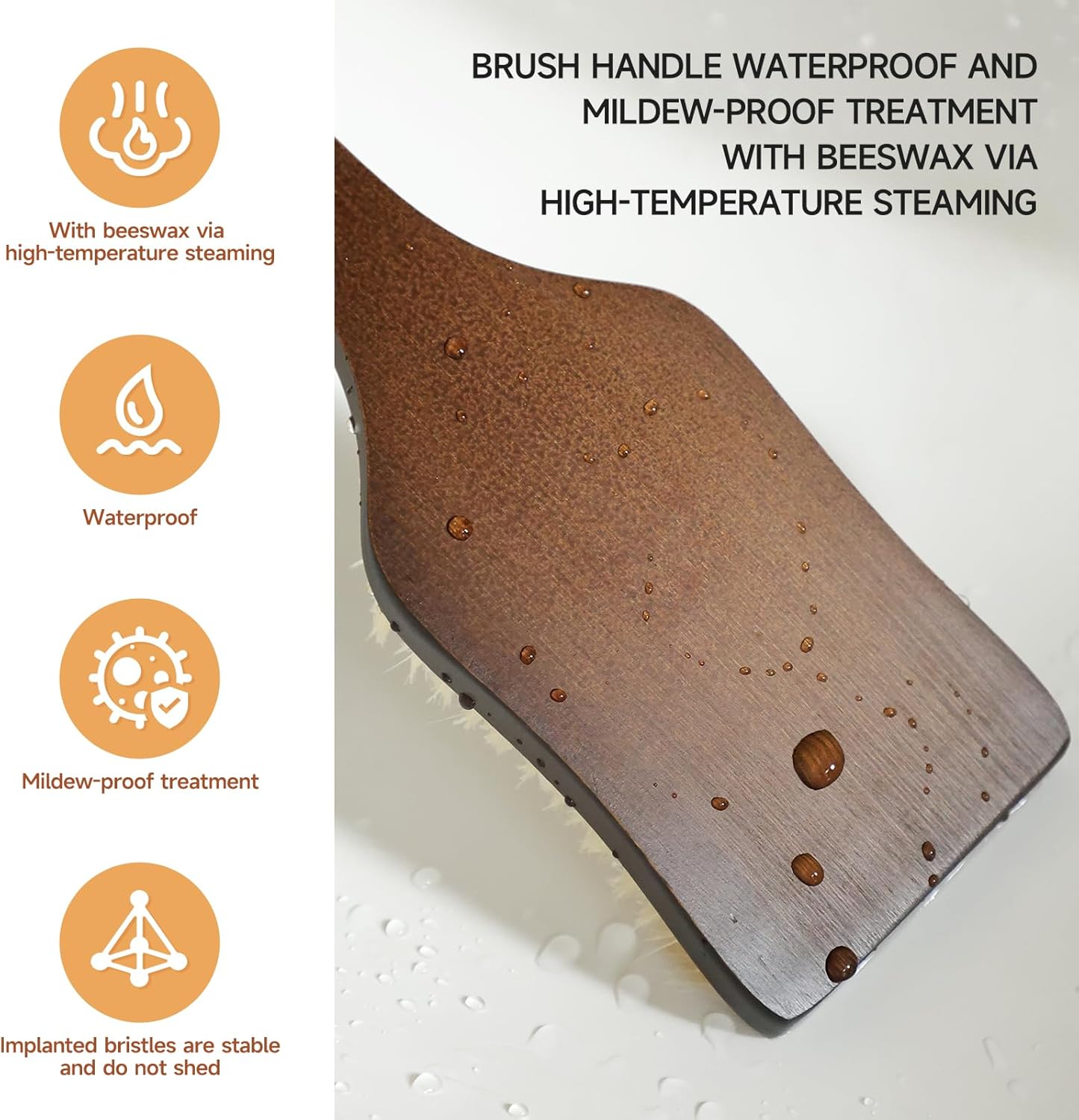 Back Scrubber Shower Brush,Dry Brushing Body Brush with 17.7 Inch Curved Long Handle, Natural Bristles for Lymphatic Drainage, Soft & Stiff Bristles Available (Natural Fiber, Medium)
