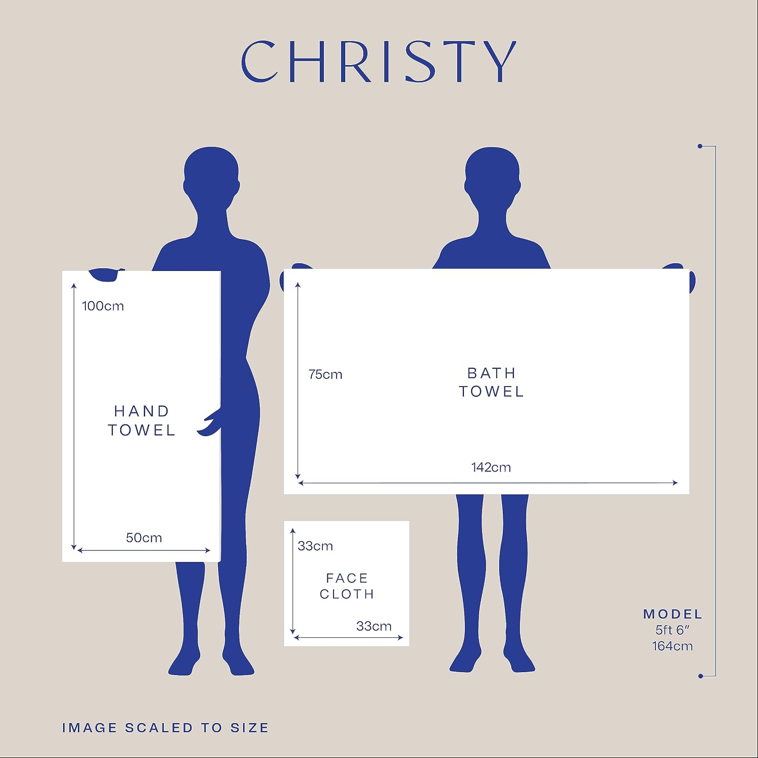 Christy Renaissance 6 Piece Towel Set | Mink Brown | 100% Egyptian Cotton | Luxuriously Soft and Super Absorbent | 675 GSM | 2 Bath Towels 2 Hand Towels 2 Face Cloths