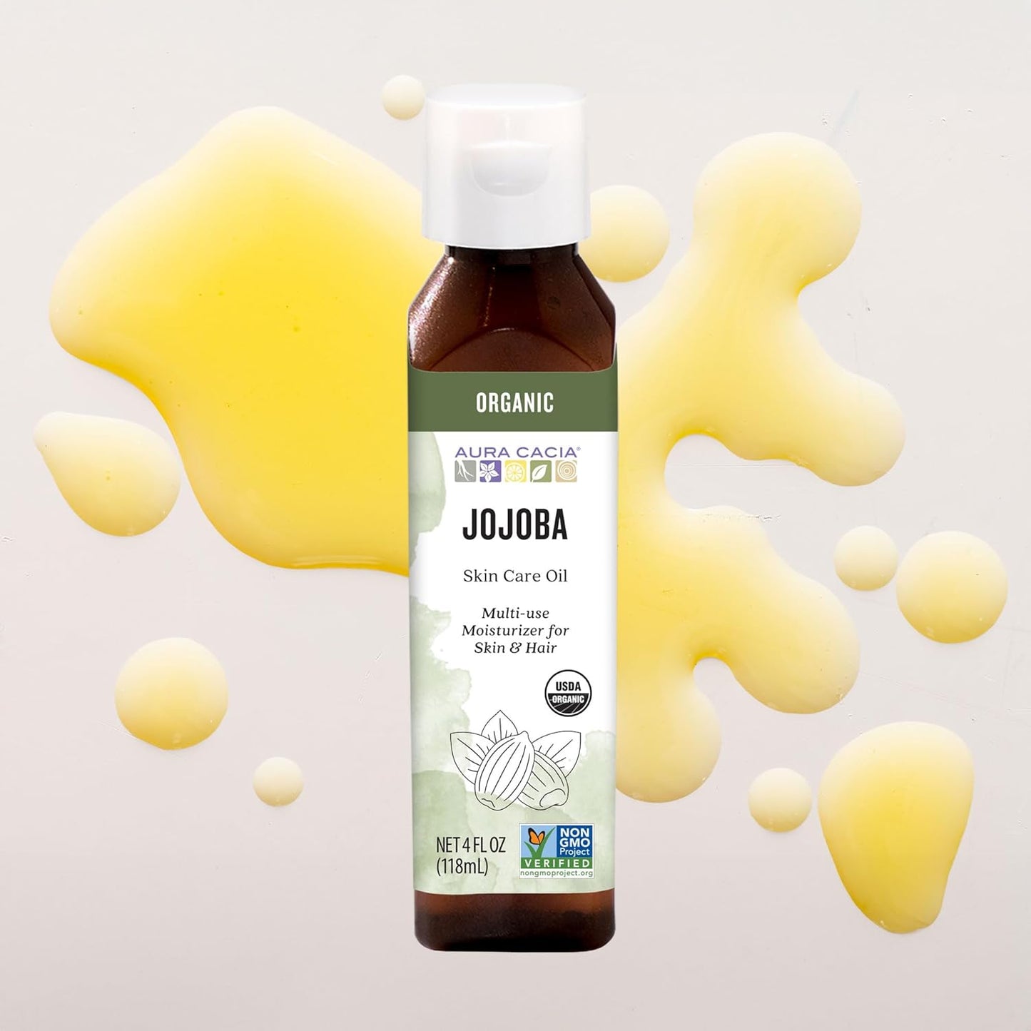 Aura Cacia Organic Skin Care Oil, Balancing Jojoba, 4 Fluid Ounce