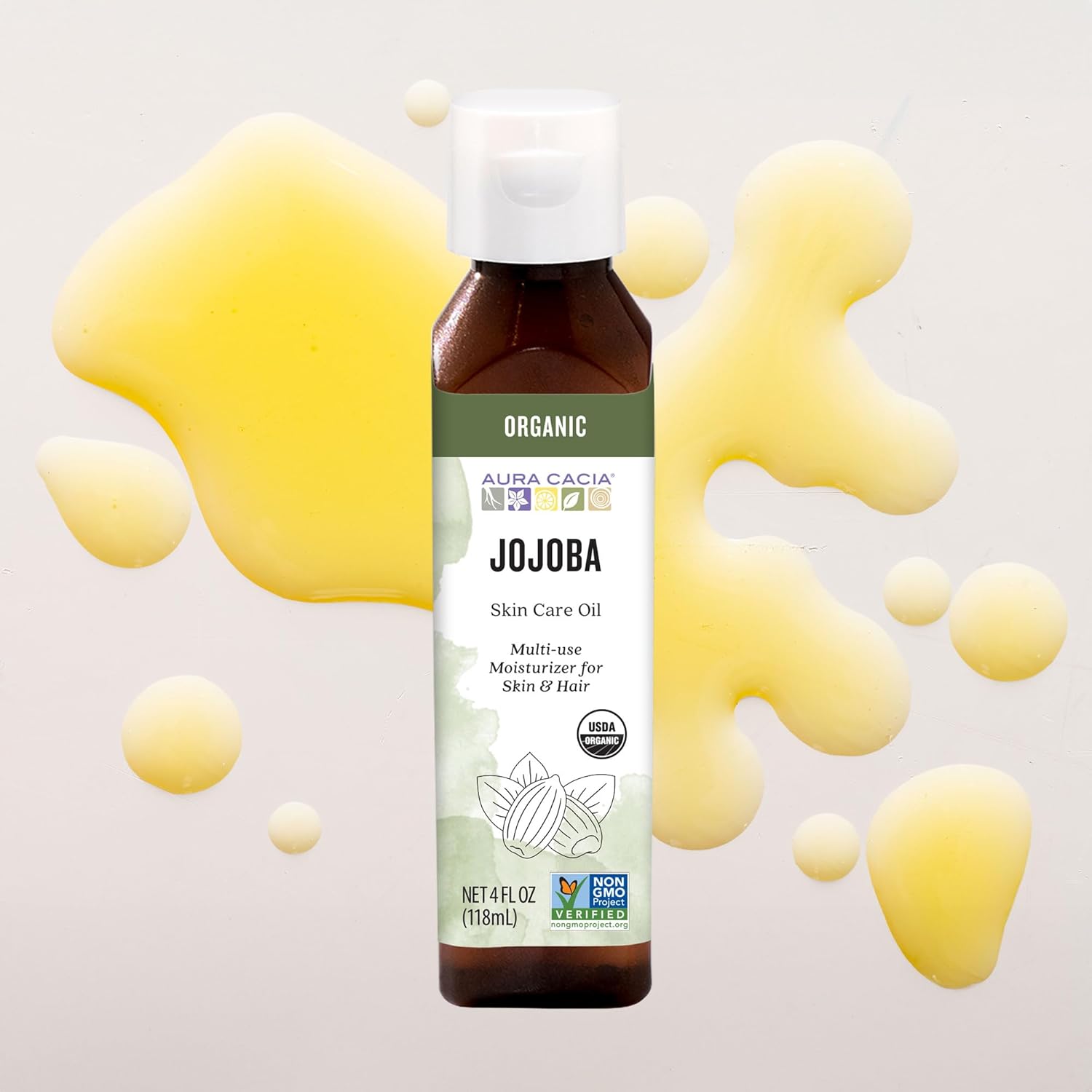 Aura Cacia Organic Skin Care Oil, Balancing Jojoba, 4 Fluid Ounce