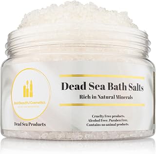 Dead Sea Bath Salt and Feet Soaking by Bold Beautiful Cosmetics Natural Skin Rejuvenation, Cleansing, Muscle Relaxation and Exfoliating Bath Salt Mineral-Rich Formula - 8.8 Oz