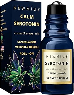 Calm Roll on Essential Oil Stress Relief Sandalwood Vetiver Destress Relaxation Calming Roller Aromatherapy Stick Self Care Purse Stocking Stuffer