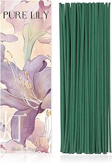 Pure Lily Luxury Japanese Incense Sticks 60sticks Bergamot Vanilla Jasmine Coreless Low Smoke Natural Charcoal Free Non Toxic Aromatherapy Meditation Calming Stress Relief Relaxation Yoga TOMORI