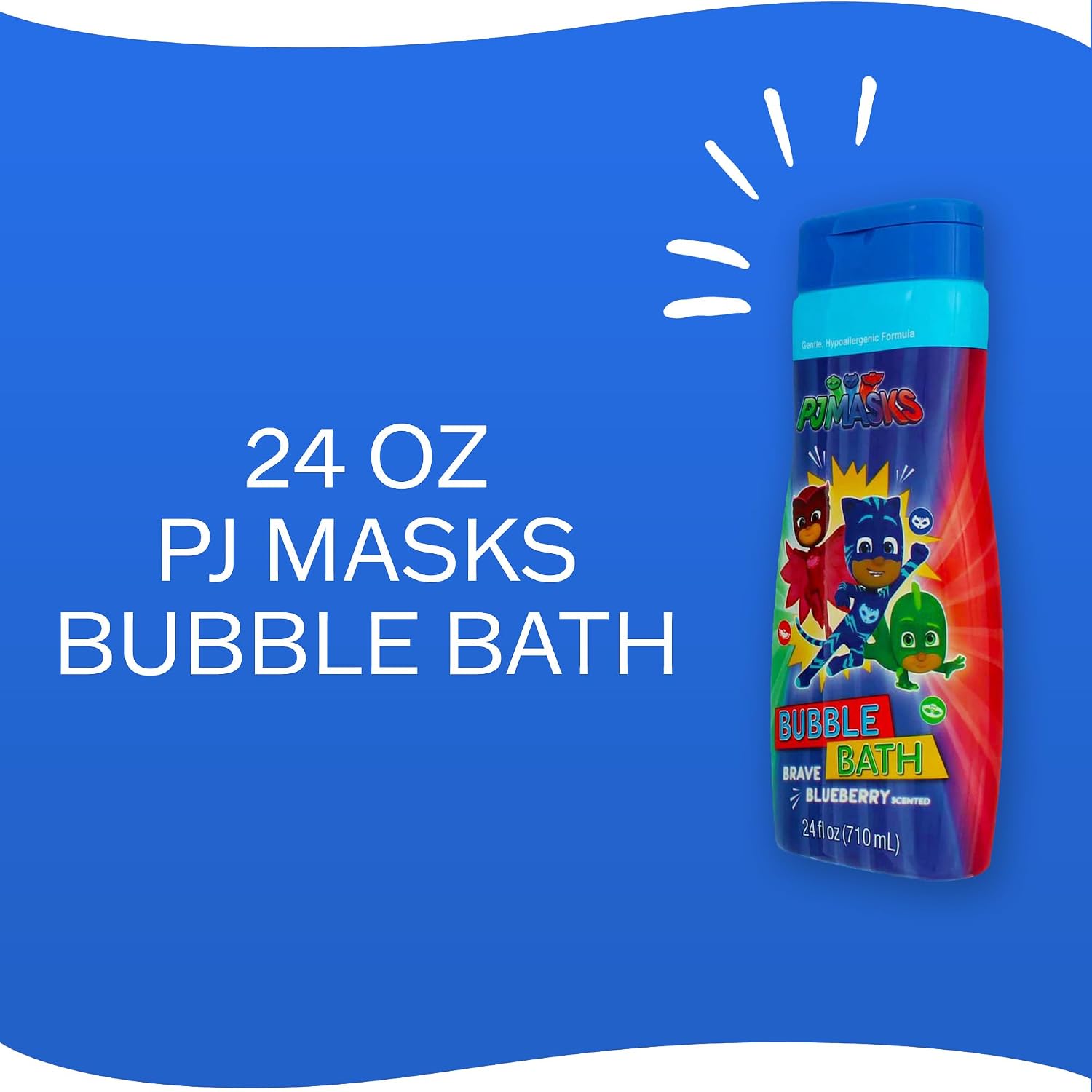 PJ Masks Bubble Bath 24Ounce Brave Blueberry, 24.0 Ounce