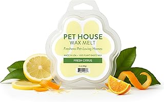 Pet House Wax Melts, Long-Lasting Scented Pet-Friendly Wax Melts, Natural Pet Odor Solution for A Fresh Smelling Home, Fresh Citrus, 3 OZ Each, 2 Pack