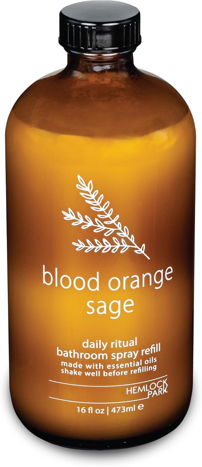 Hemlock Park Blood Orange Sage Room & Linen Spray Refill | Botanical Mist Crafted with Essential Oils | 16 oz
