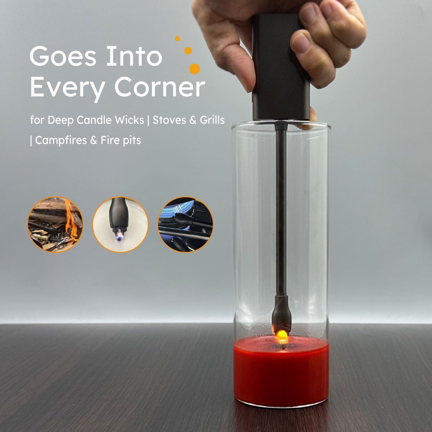 Windproof Electric Candle Lighter USB-C Rechargeable Lighter with Double Arc for Candles, Cooking, Stoves, Camping - GP2