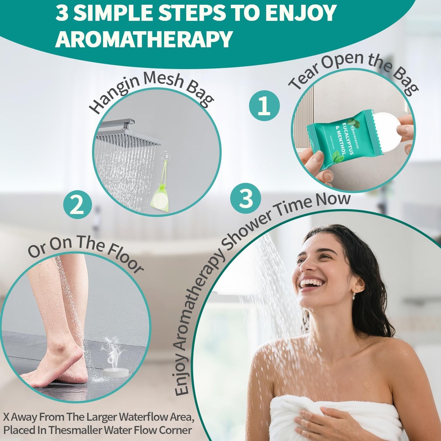 Shower Steamers Aromatherapy Gifts for Women Men, Fathers Day Gift for Dad Husband from Wife Daughter, 8 Pack Organic Eucalyptus & Menthol Essential Oil, Home Spa Relaxing Purple