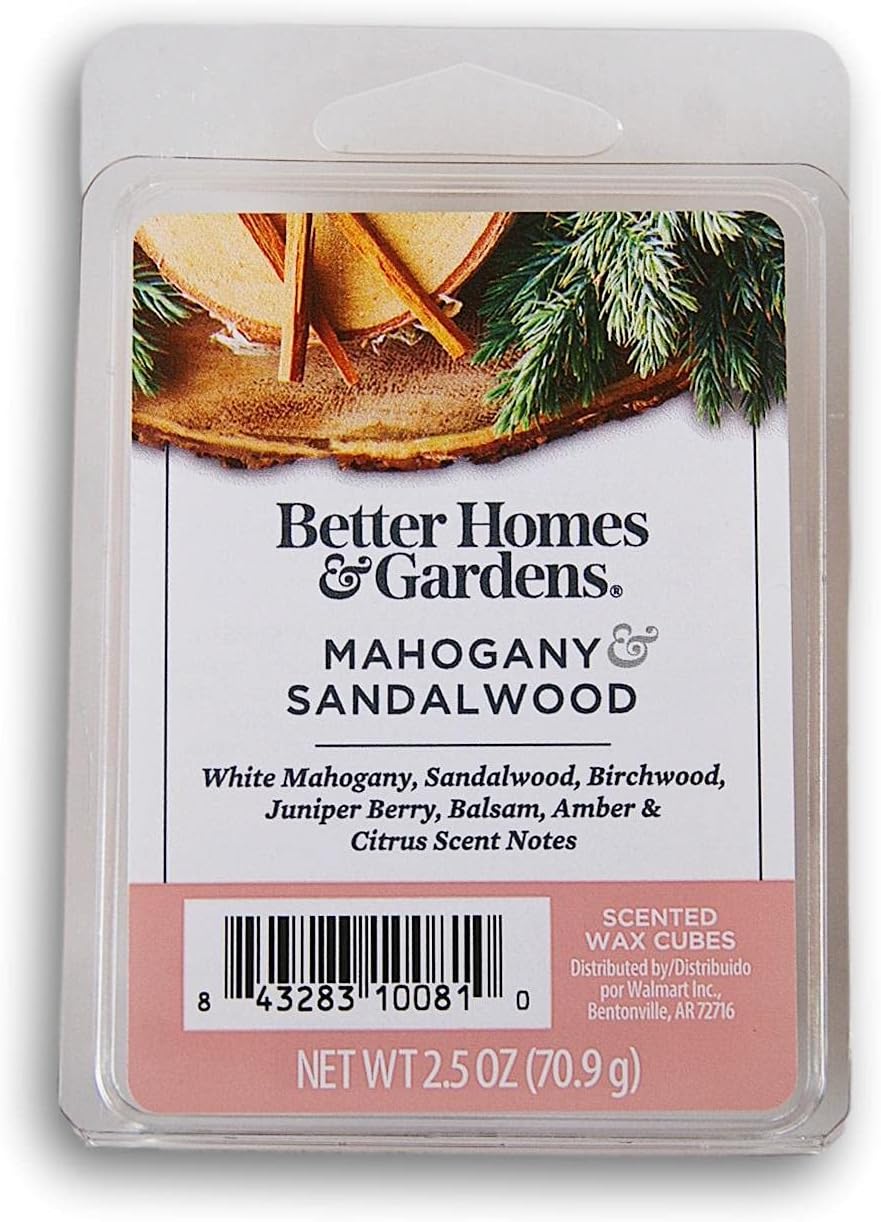 Better Homes & Gardens Mahogany & Sandalwood 2018 Limited Edition Wax Melts (6 x 2.5 oz) - Home Fragrance, Aromatherapy