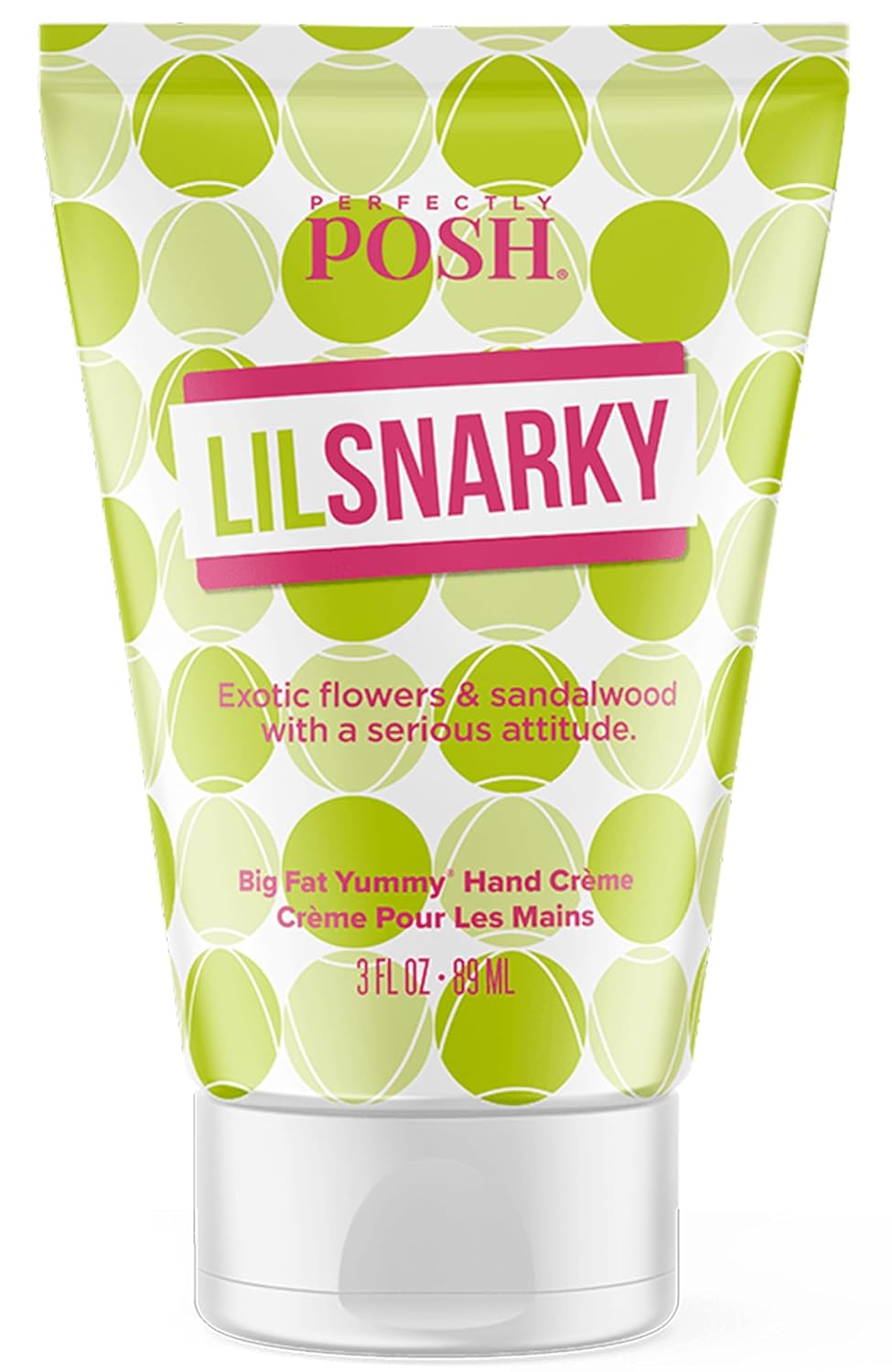 Perfectly Posh - Snarky Big Fat Yummy Hand Crème - Non-Greasy Moisturizing Hand Cream with Apricot Oil, Coconut Oil and Glycerin - 89ml