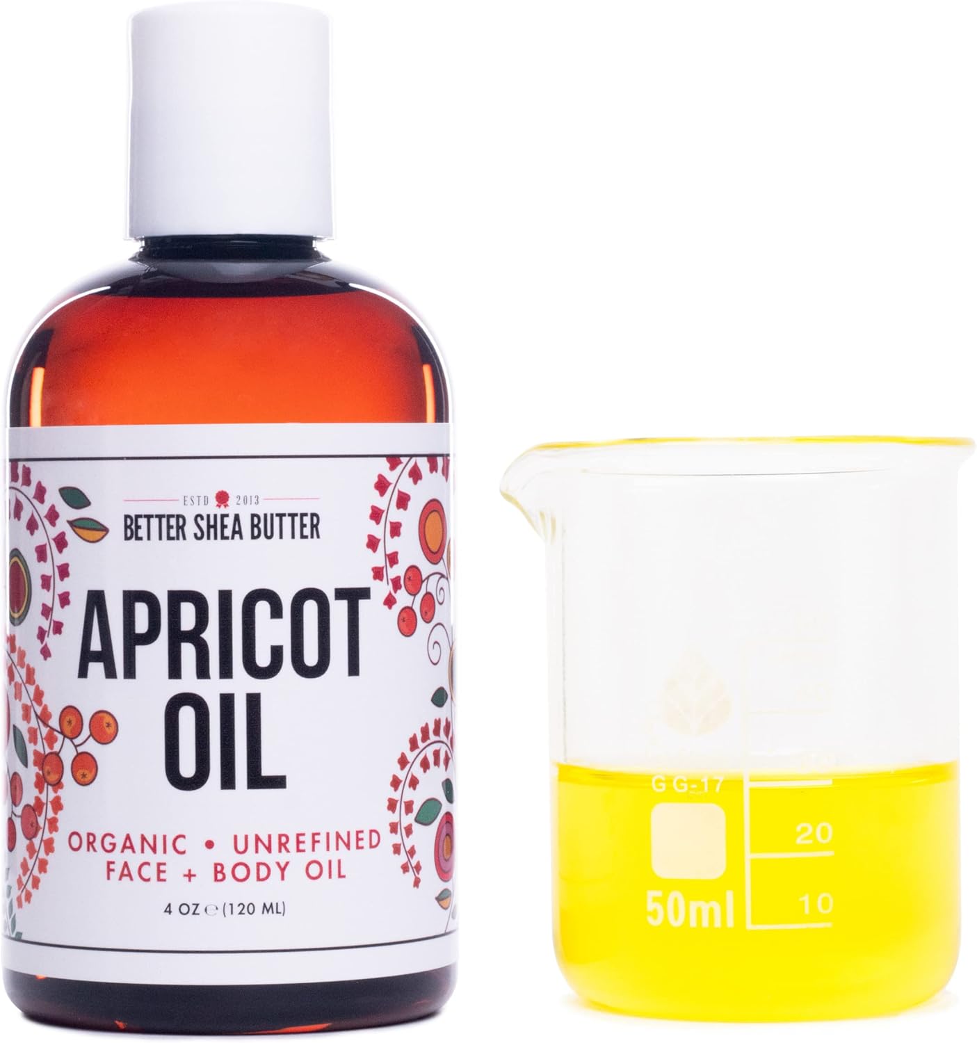 Organic Apricot Oil | 100% Pure, Cold Presssed | Massage Oil for Body and Face | Oil for Sensitive Skin | 4 oz by Better Shea Butter