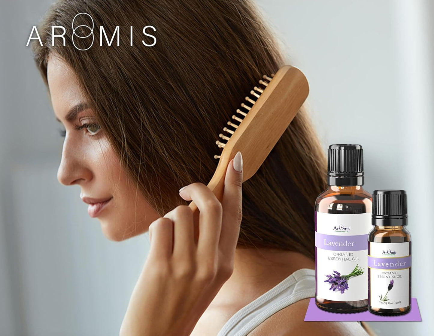 ArOmis Organic Lavender Essential Oil - Therapeutic Grade - 30ml (1 Fl Oz) 100% Pure, Premium, Undiluted, Oils Perfect for Aromatherapy Diffuser