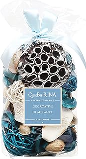Qingbei Rina Spring Potpourri Bags, Ocean Breeze Scented Potpourri Bowl Filler,Beach Coastal Blue Vase Filler,Home Fragrance Sachet of Petal,Bathroom Decor,9.9 Oz