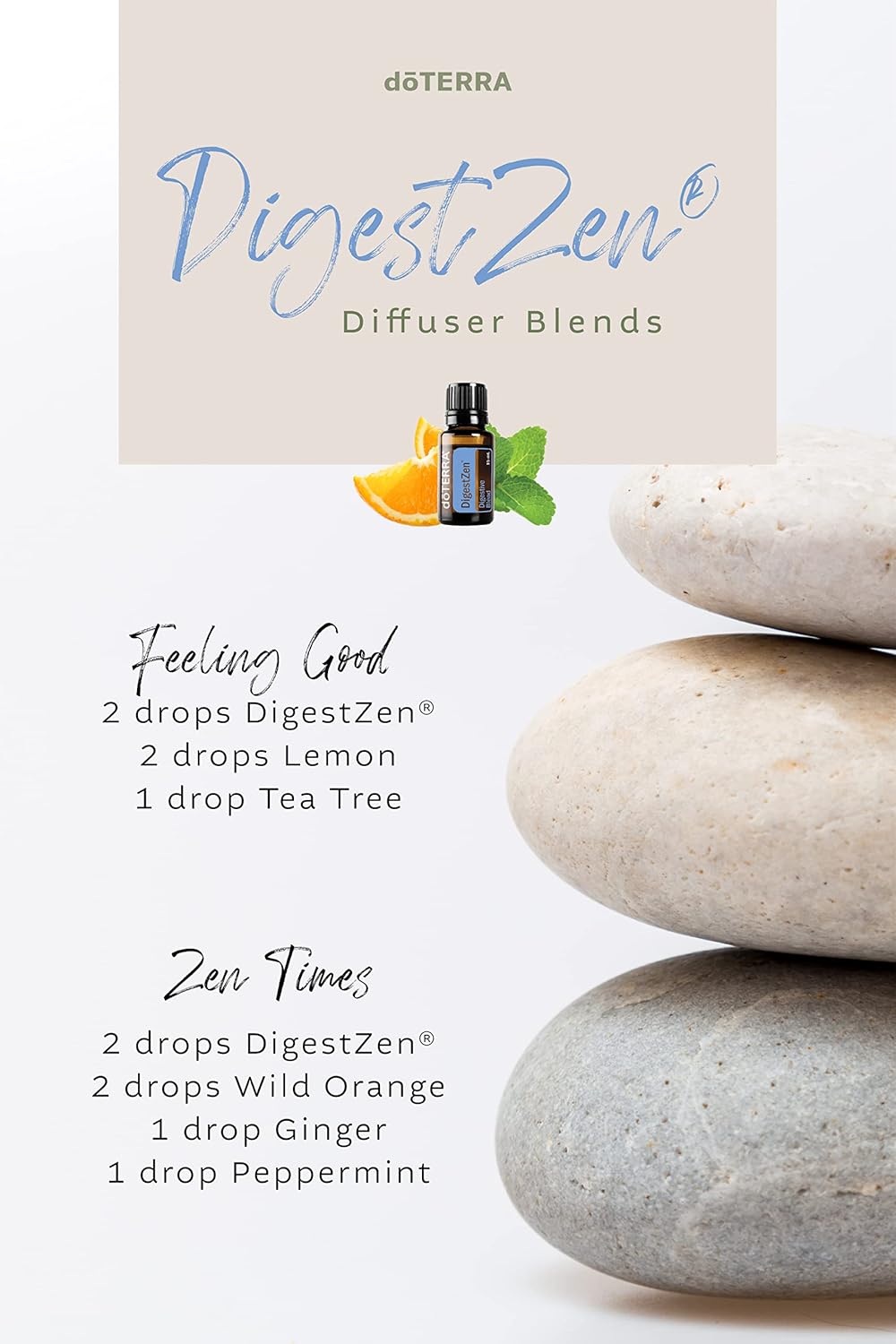 doTERRA DigestZen 15ml - Pure Essential Oil Digestive Blend with Peppermint, Ginger and Other Natural Oils to Help Reduce Gas, Indigestion and Upset Stomach