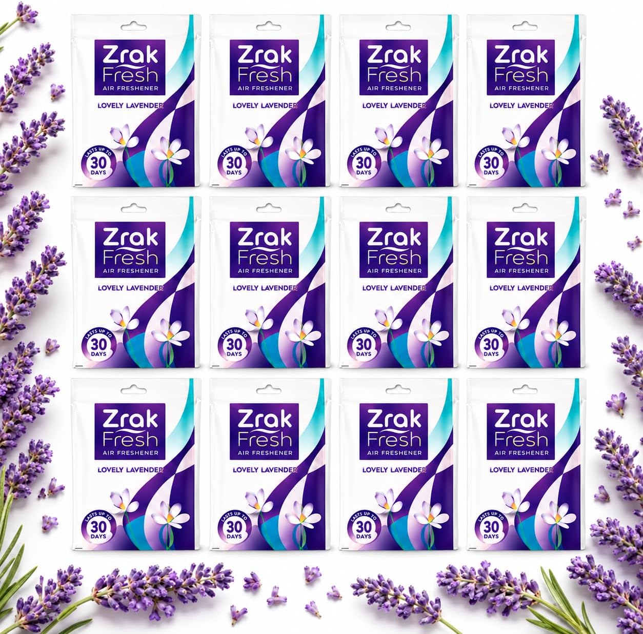 Air Freshener| Hanging Scented Sachets| for Home |Car |Shoe Cabinet | Gym Bags |Drawer | Wardrobe Closet | Fragrance scents – Lovely Lavender Scents Closet Scented Freshener 12 Packs