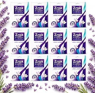 Air Freshener| Hanging Scented Sachets| for Home |Car |Shoe Cabinet | Gym Bags |Drawer | Wardrobe Closet | Fragrance scents – Lovely Lavender Scents Closet Scented Freshener 12 Packs