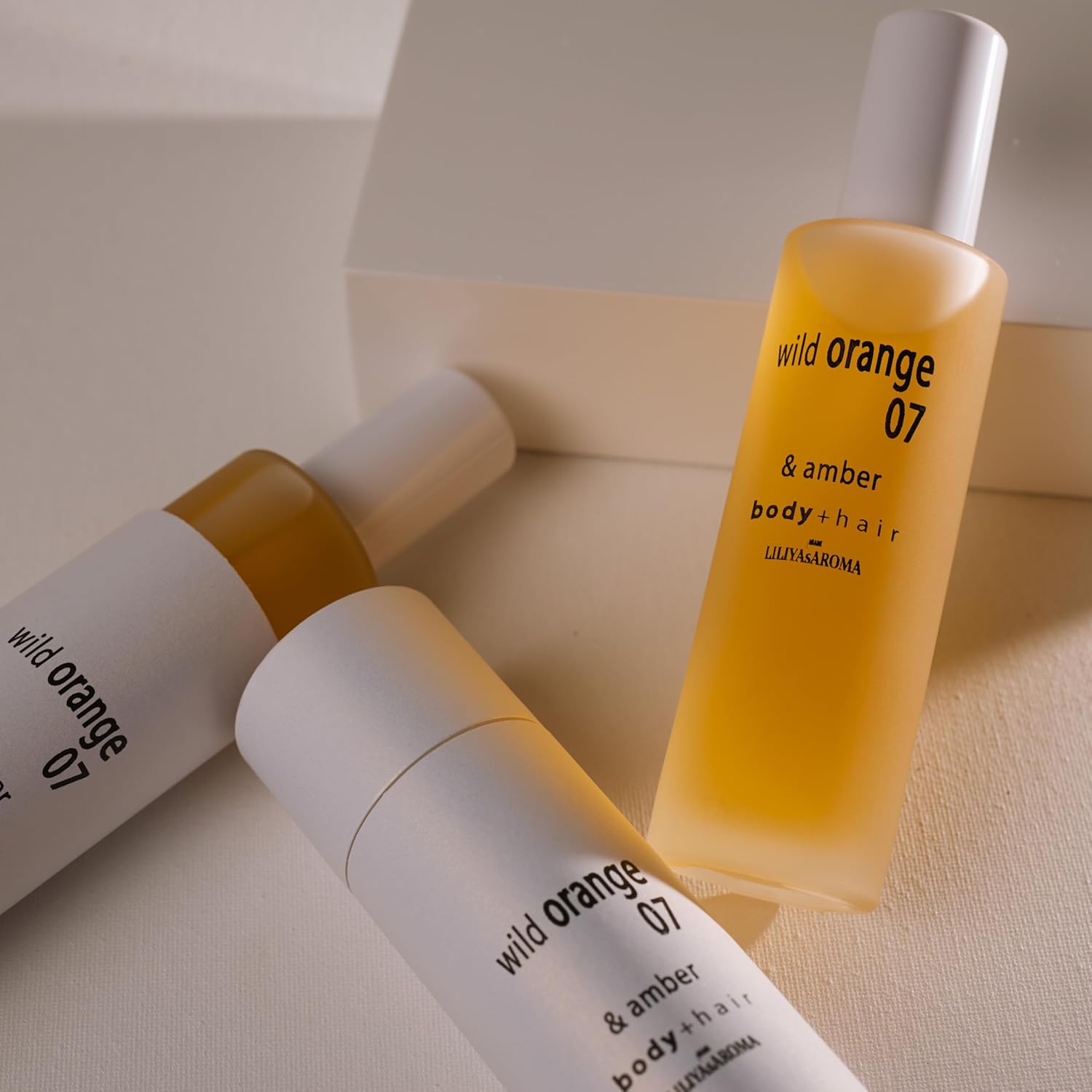 Liliya's Aroma Wild Orange 07 & Amber Body Spray | Citrus Fragrance Mist | Hydrating Skincare Ingredients | Vegan Essential Oils Orange | Neroli | Vanilla 3.4 FL Oz