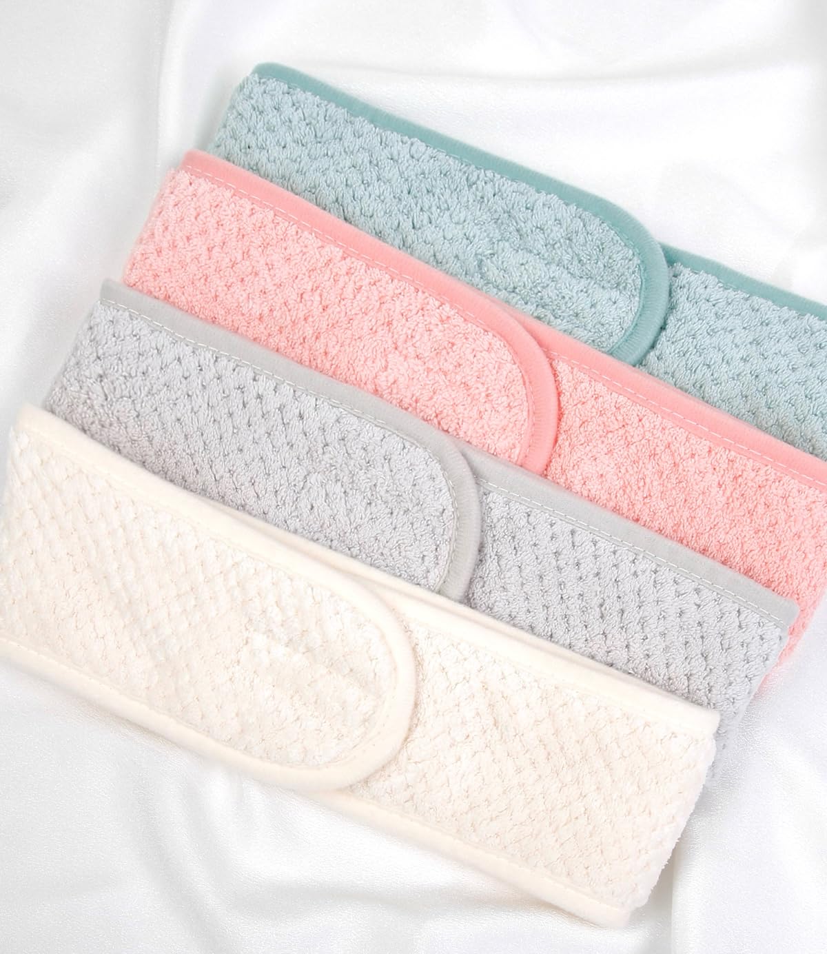 Huachi Skincare Headbands for Women Girls: Spa Headband for Washing Face Towel Hair Bands, Makeup Facial Face Wash Head Bands 4 PCS