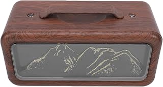 Zopsc Humidifier, Essential Oil Diffuser 600ml, Aromatherapy Diffuser with Dual Spray & Light, USB Cool Mist Humidifier for Home Bedroom Office (Dark Wood Grain)