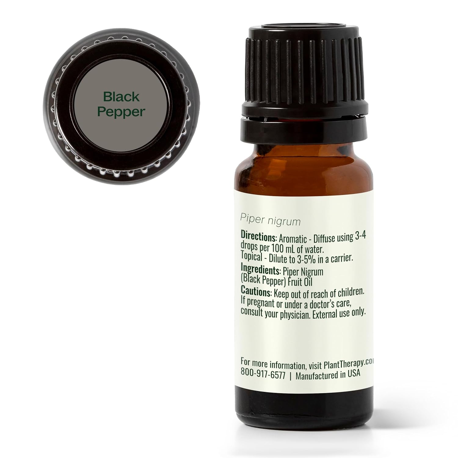 Plant Therapy Black Pepper Essential Oil 10 mL (1/3 oz) 100% Pure, Undiluted, Therapeutic Grade
