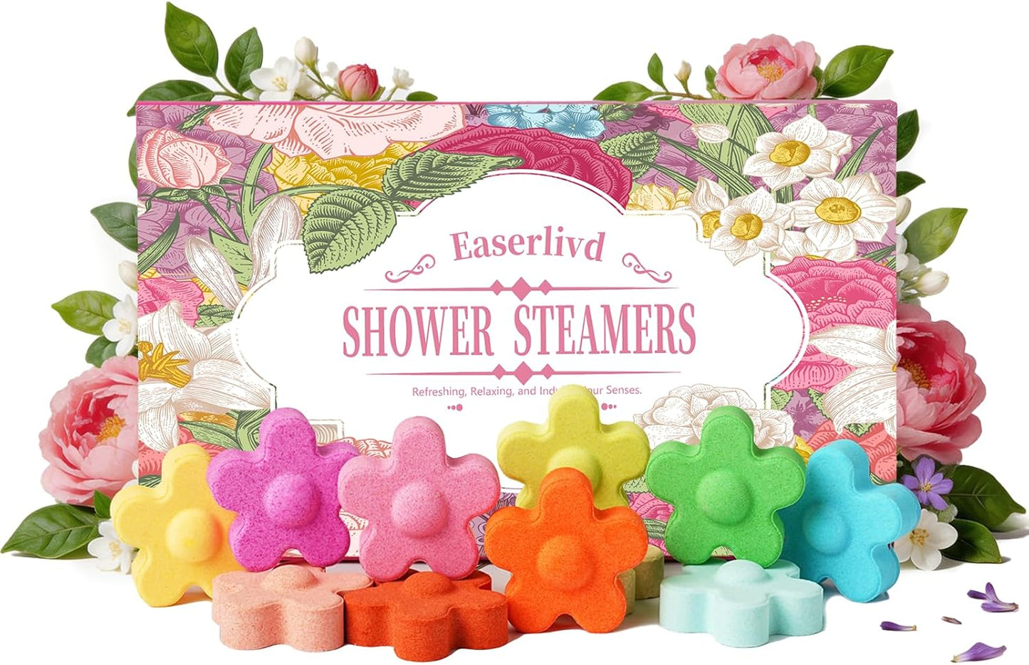 15-Pack Aromatherapy Shower Steamers, Essential Oils Shower Tablets, Shower Melts, 8 Assorted Scents, Graduation Gifts, Self Care Gift, Birthday Gift for Women, Wife, Girlfriend, Relaxing