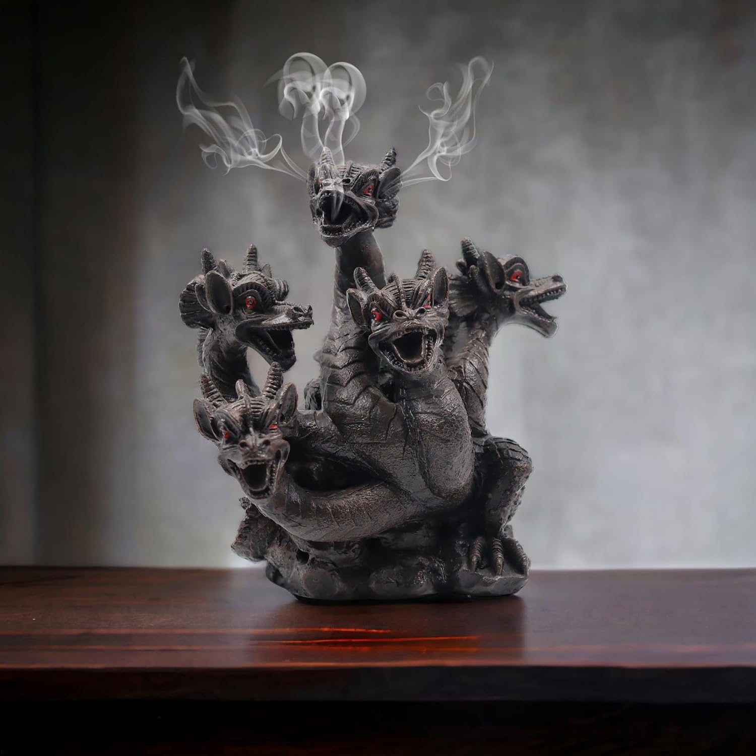 Hosley Resin Dragon Décor Statue Incense Cone Burner 8.5 Inch High, Ideal for Aromatherapy and Fantasy Décor Discover Mystical Elegance, Home Décor, Office, Spa