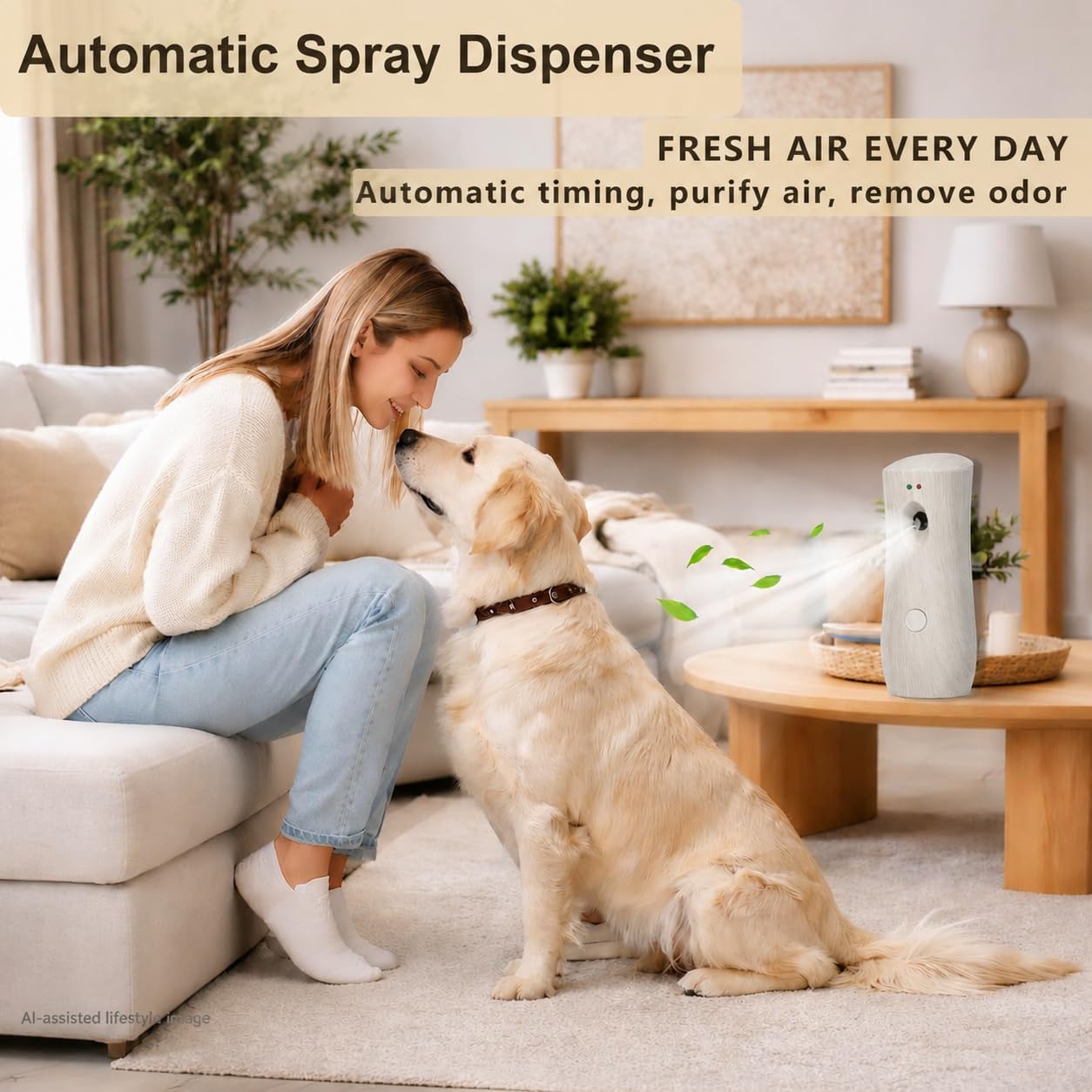 Automatic Air Freshener Spray Dispenser (2-Pack), Free Standing or Wall Mounted,Battery Operated Sprayer for Home, Indoor, Bathrooms, Offices, Hotels and Commercial Places (BHW-01)