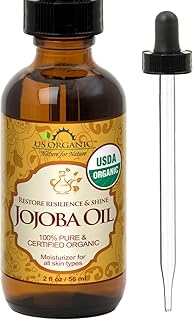 US Organic Jojoba Oil, USDA Certified Organic,100% Pure & Natural, Cold Pressed Virgin, Unrefined, Haxane Free, Sourced from Middle East directly (Small (2oz, 56ml))