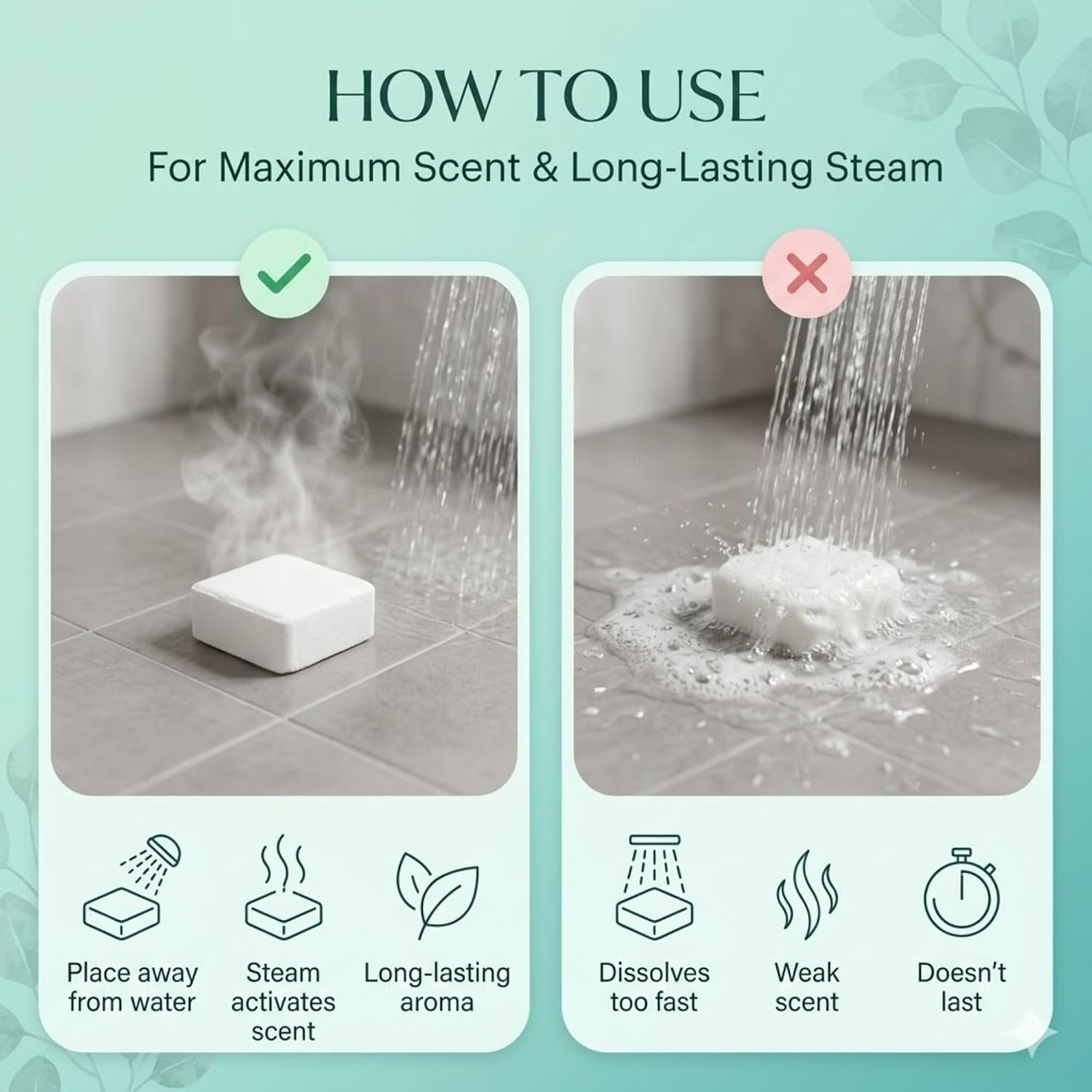 REVIV Shower Steamers Aromatherapy – 15pc Eucalyptus & Mint Shower Bombs