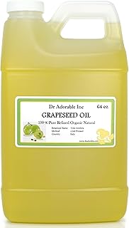 Dr Adorable - 64 oz - Grapeseed Oil - 100% Pure Natural Organic Cold Pressed