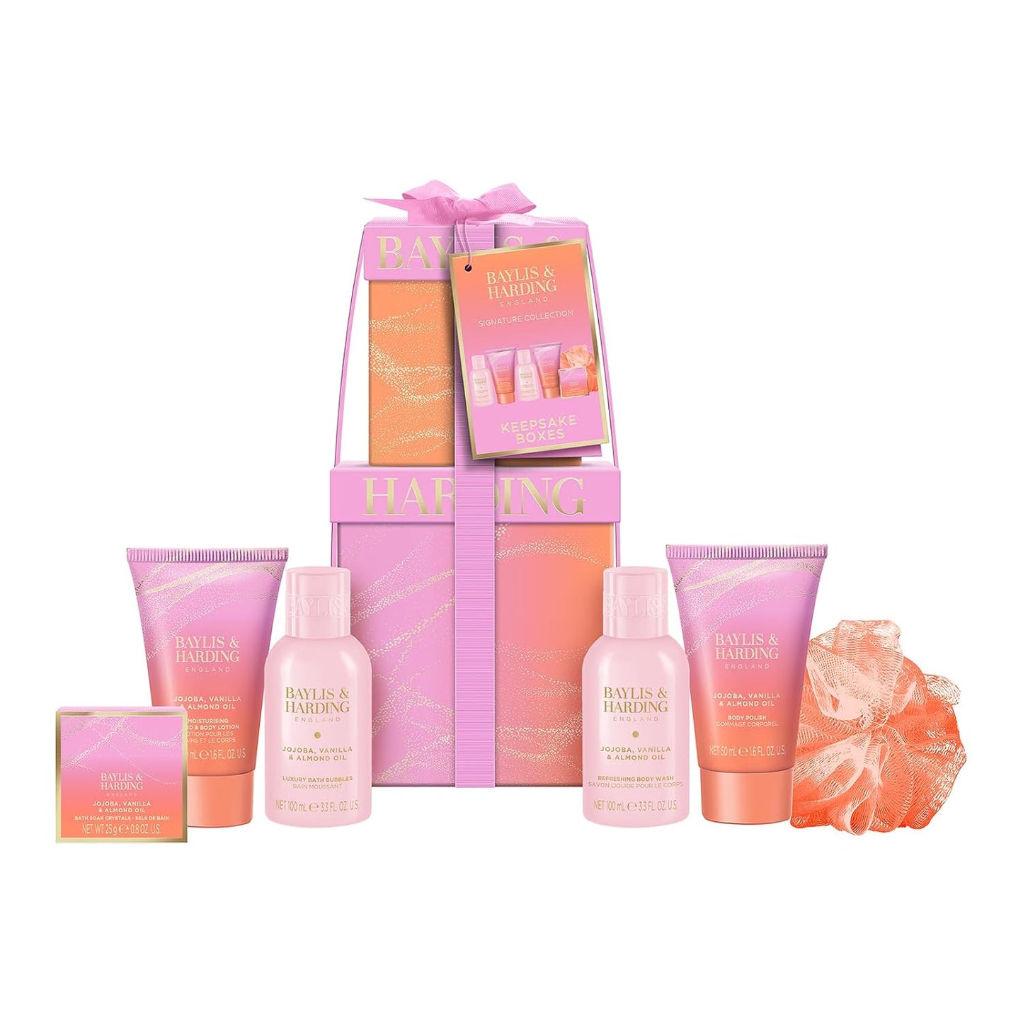 Baylis & Harding Jojoba, Vanilla & Almond Oil Luxury Pamper Present Gift Set For Women - Vegan Friendly