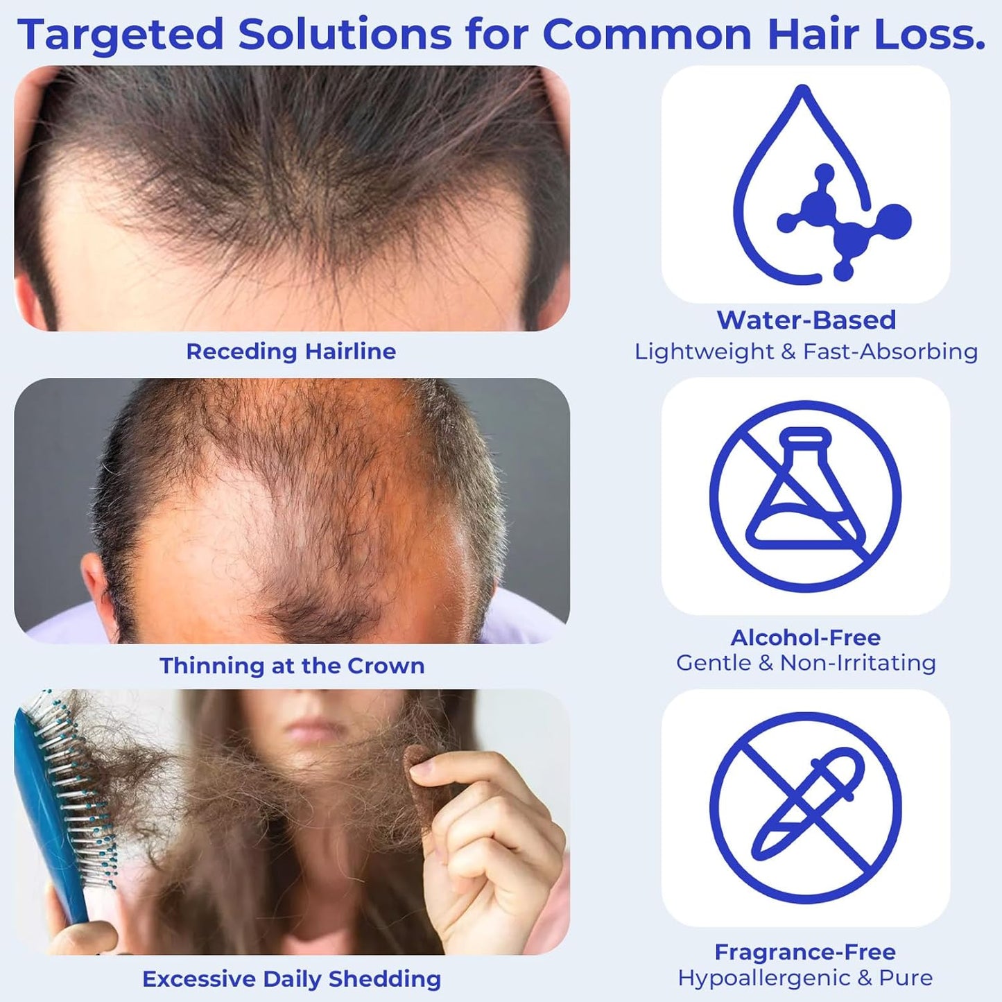 Rosemary Oil Hair Growth Serum Roll On – 3% Rosemary Oil, 2% Caffeine, 2% Niacinamide & DHT Blocking Complex, Non-Greasy Scalp Serum for Men & Women, Designed for Thinning, Fine & Weak Hair, 2-Pack