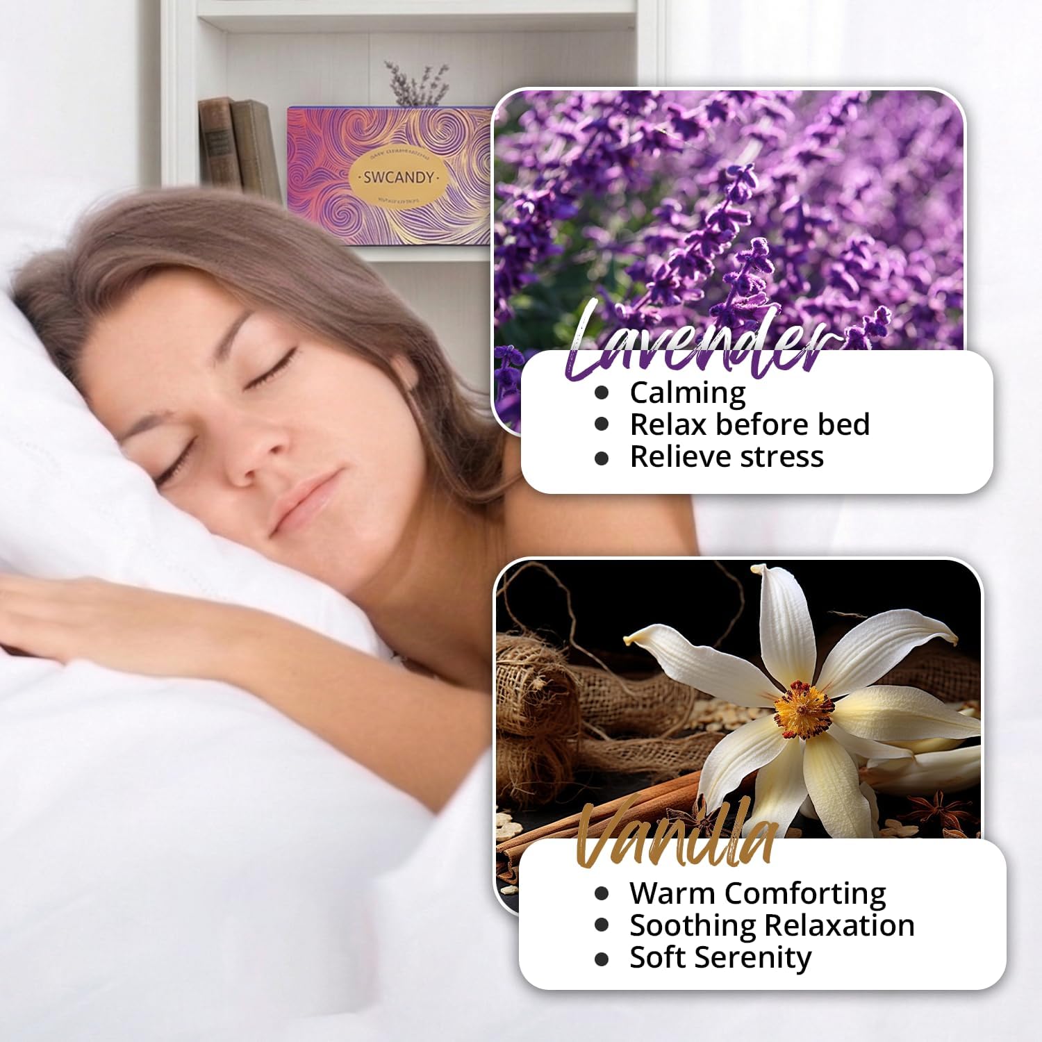 Shower Steamers Aromatherapy SWCANDY 8 Pack Gifts for Mom - Wife, Daughter, Grandma, Women, Sister and Teen Girls Natural Essential Oils Home Spa Self Care Stress Relief Relaxation