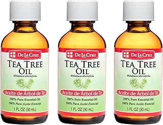 De La Cruz Tea Tree Oil - 100% Pure Tea Tree Essential Oil - Steam Distilled Tea Tree Oil for Aromatherapy - 1 FL OZ (3 Bottles)