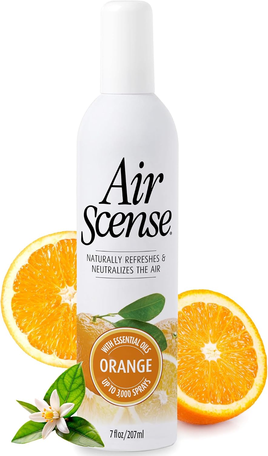 Air Scense Air Freshener Deodorizer Room Spray for Bathroom & Home, Essential Oils, Natural - 7 fl oz (1-Pack) (Orange)