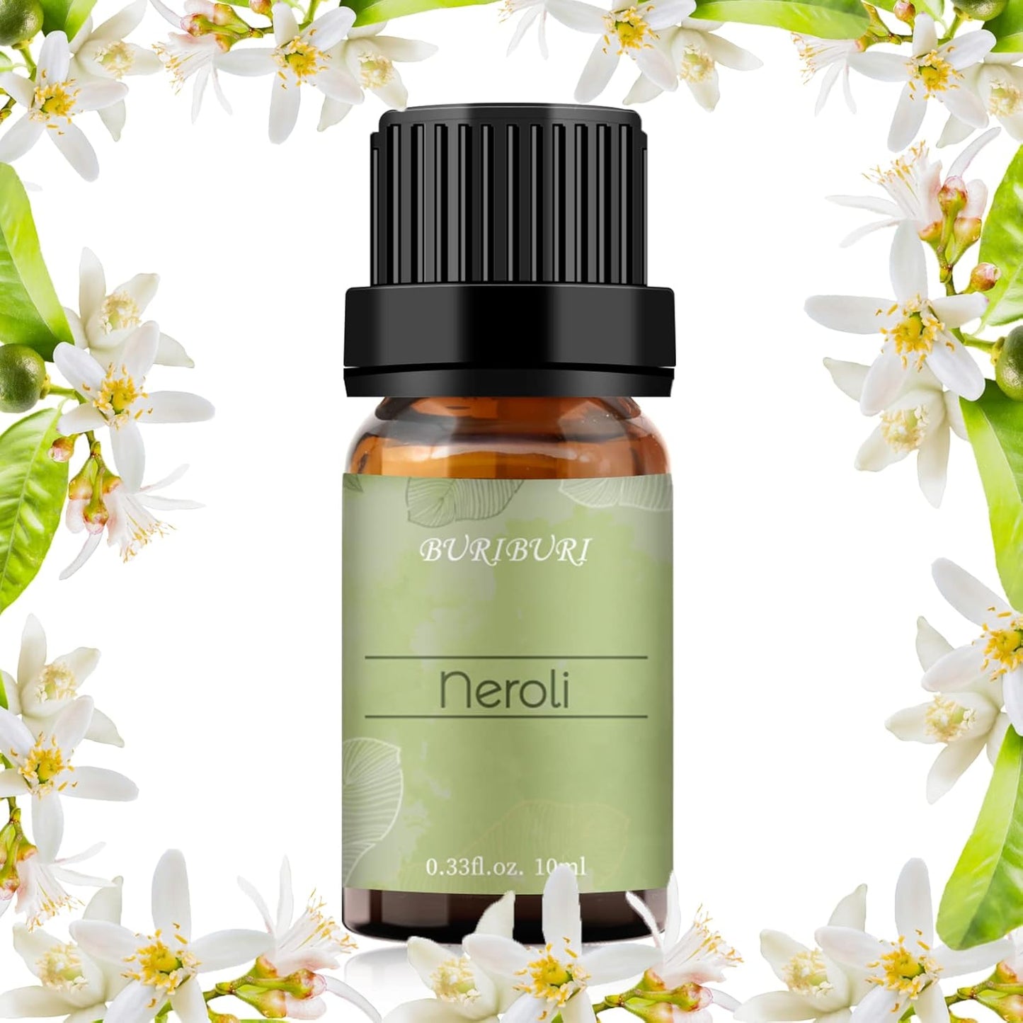 Neroli Organic Essential Oil 100% Pure, Undiluted, Natural, Aromatherapy Orange Blossom Oils 10ML