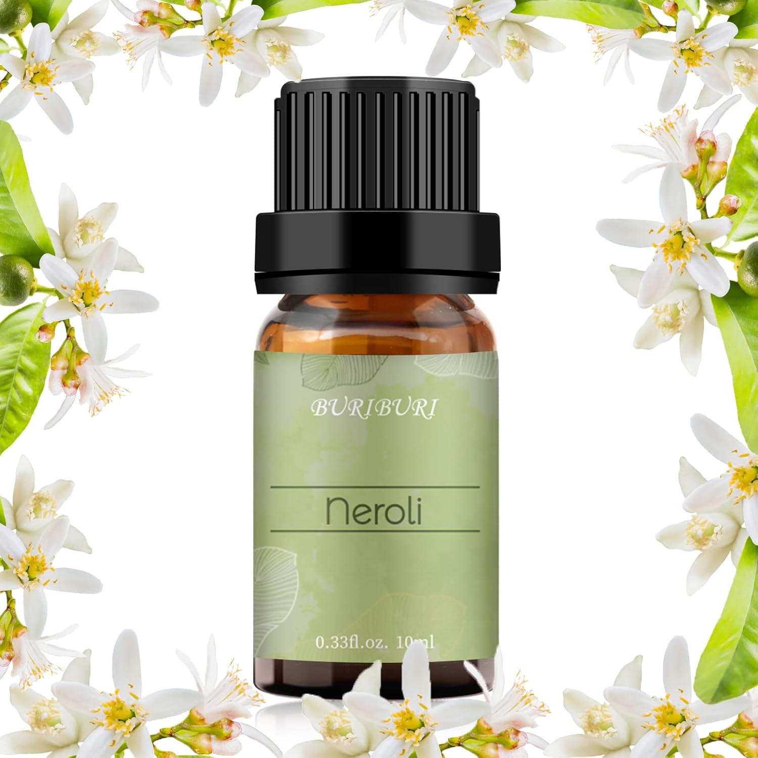 Neroli Organic Essential Oil 100% Pure, Undiluted, Natural, Aromatherapy Orange Blossom Oils 10ML