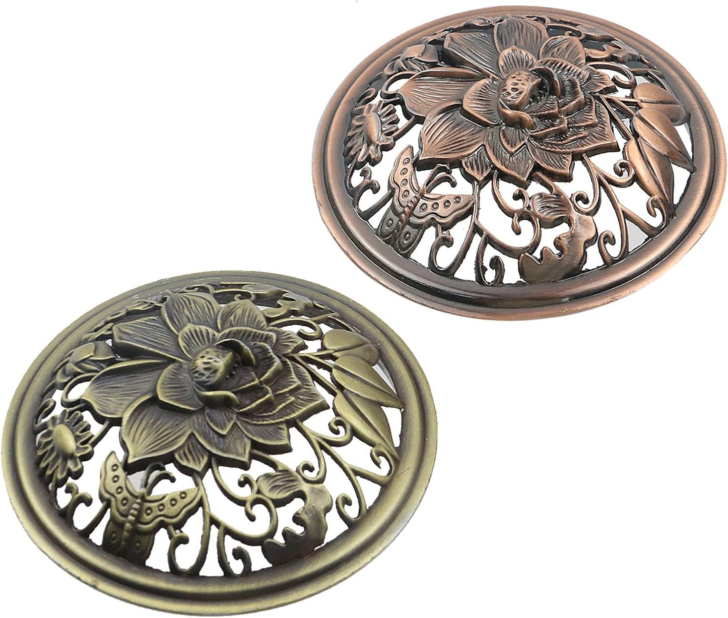 2Pcs Candle Cover Lotus Topper Candle Jars Cover Scented Lid Metal Aromatherapy Toppers