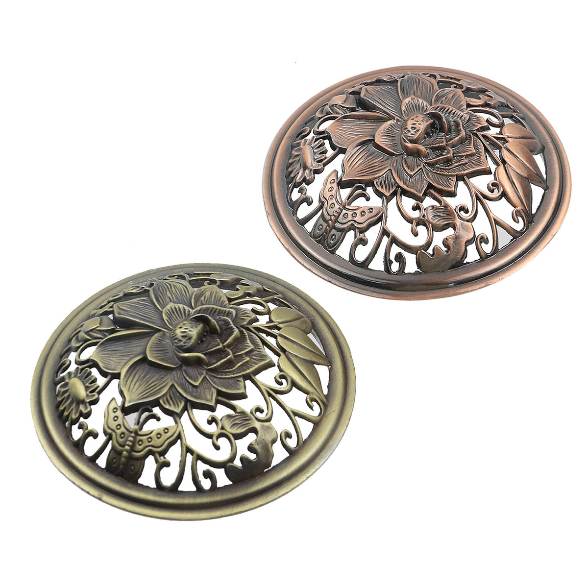 2Pcs Candle Cover Lotus Topper Candle Jars Cover Scented Lid Metal Aromatherapy Toppers