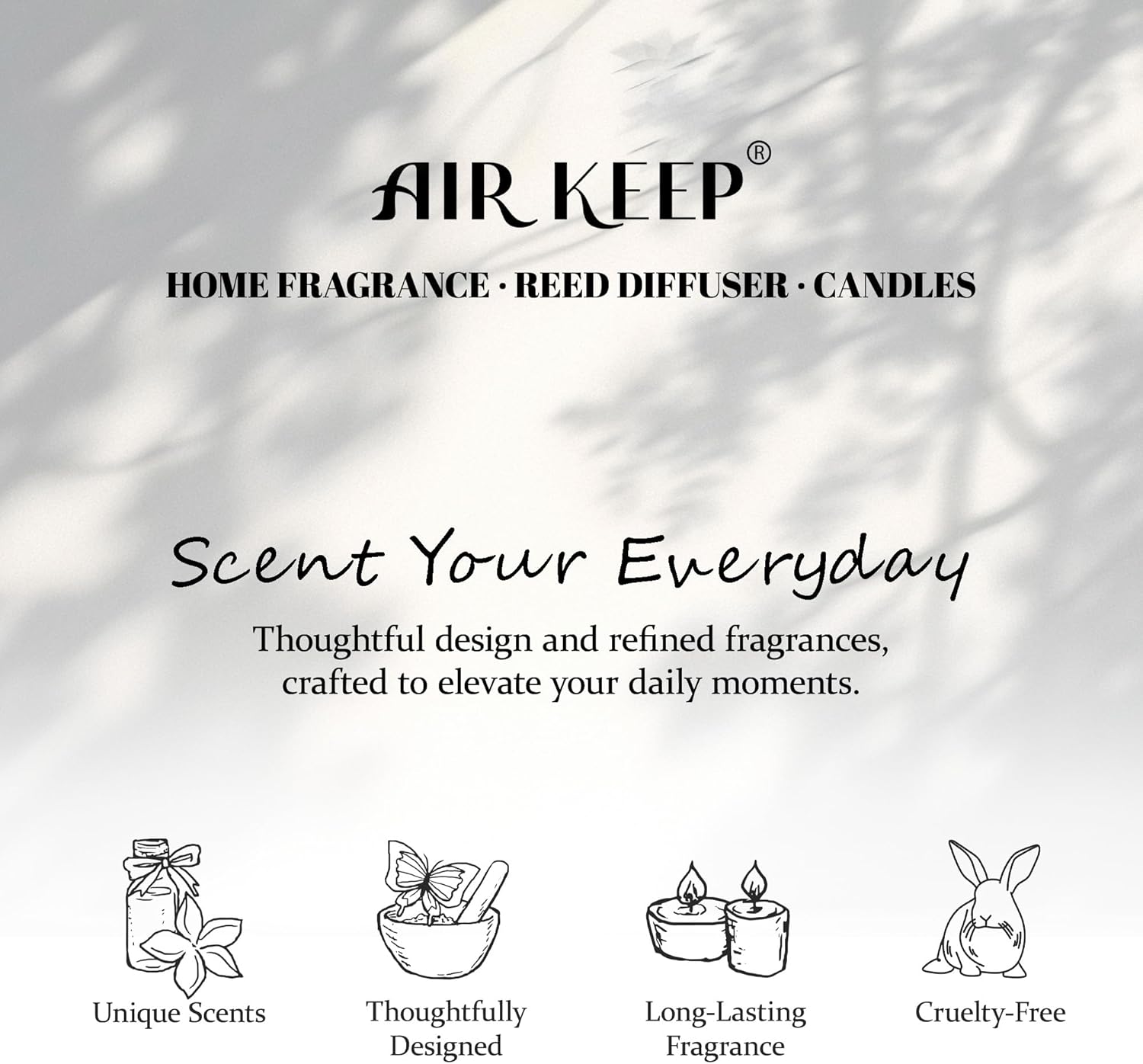 Airkeep Black Forest Reed Diffuser Refill – 6.76 fl oz – Premium Scented Oil for Home Aromatherapy – Long-Lasting Fragrance for Reed Diffusers – Perfect for Bathroom, Bedroom & Home Decor