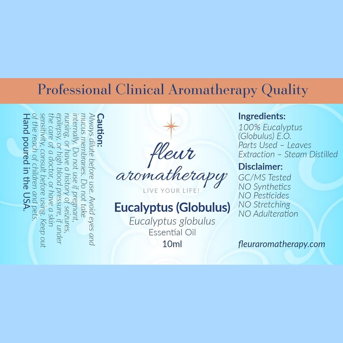 Eucalyptus (Globulus) Essential Oil 10ml - Fleur Aromatherapy