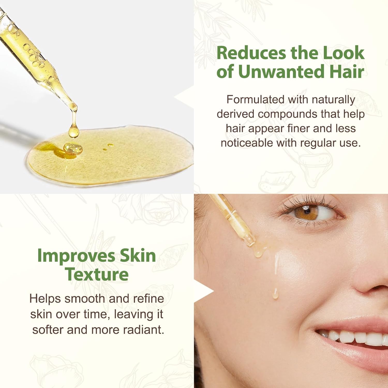 ELBBUB Cyperus Rotundus Oil - Natural Hair Minimizer & Post Shave Soothing Care - Enriched with Sweet Almond & Aloe - Gentle Moisturizing Body Oil for All Skin Types
