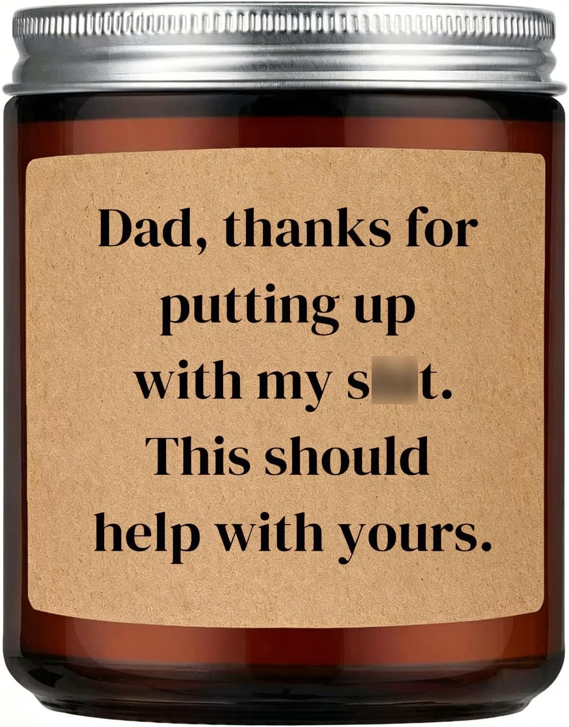 Funny Lavender Scented Soy Candle, Fathers Day Gift from Daughter & Son, Gift for Dad Papa Grandpa Stepdad Father-in-Law, Funny Birthday Christmas Retirement Gag Presents & Home Decor