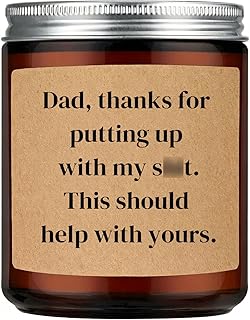 Funny Lavender Scented Soy Candle, Fathers Day Gift from Daughter & Son, Gift for Dad Papa Grandpa Stepdad Father-in-Law, Funny Birthday Christmas Retirement Gag Presents & Home Decor
