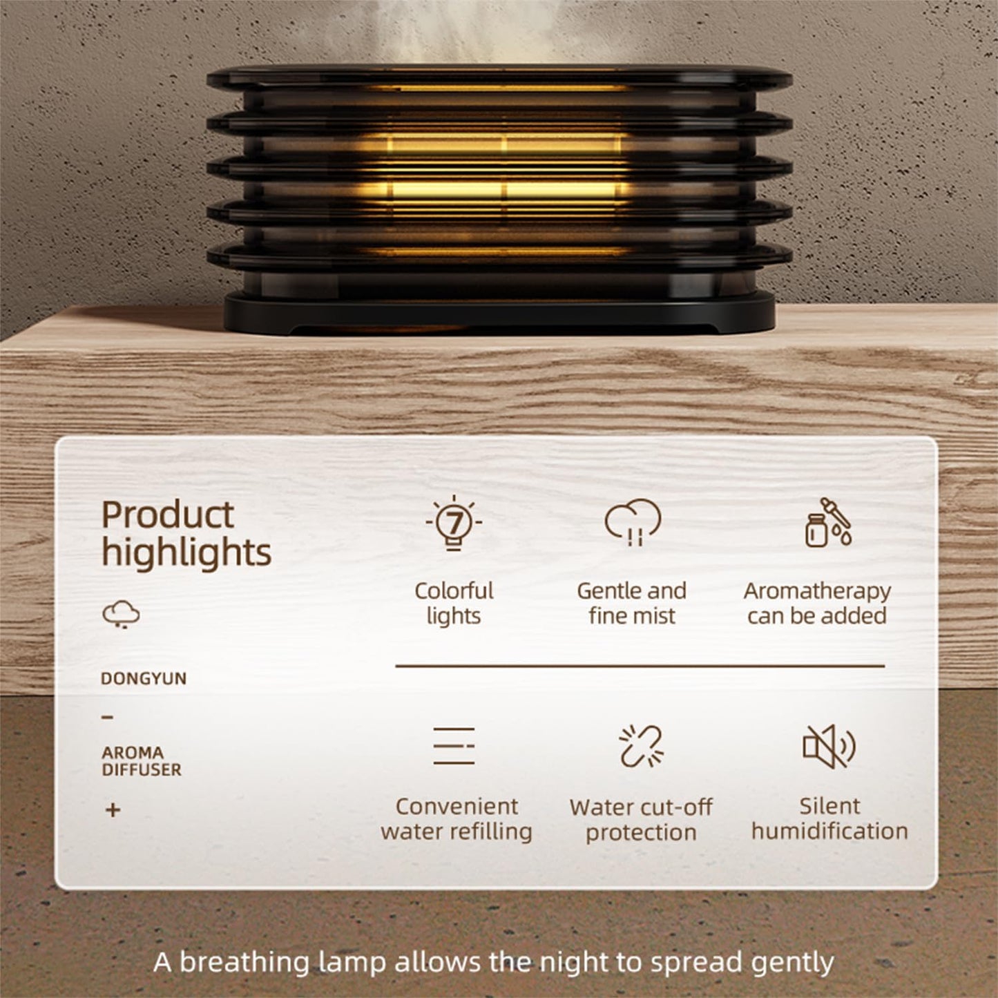Aroma Diffuser, 120ml Ultrasonic Essential Oils Diffusers with Cool Mist, Salt Lamp Aromatherapy Diffuser with Auto-Off Protection for Home, Office, Bedroom
