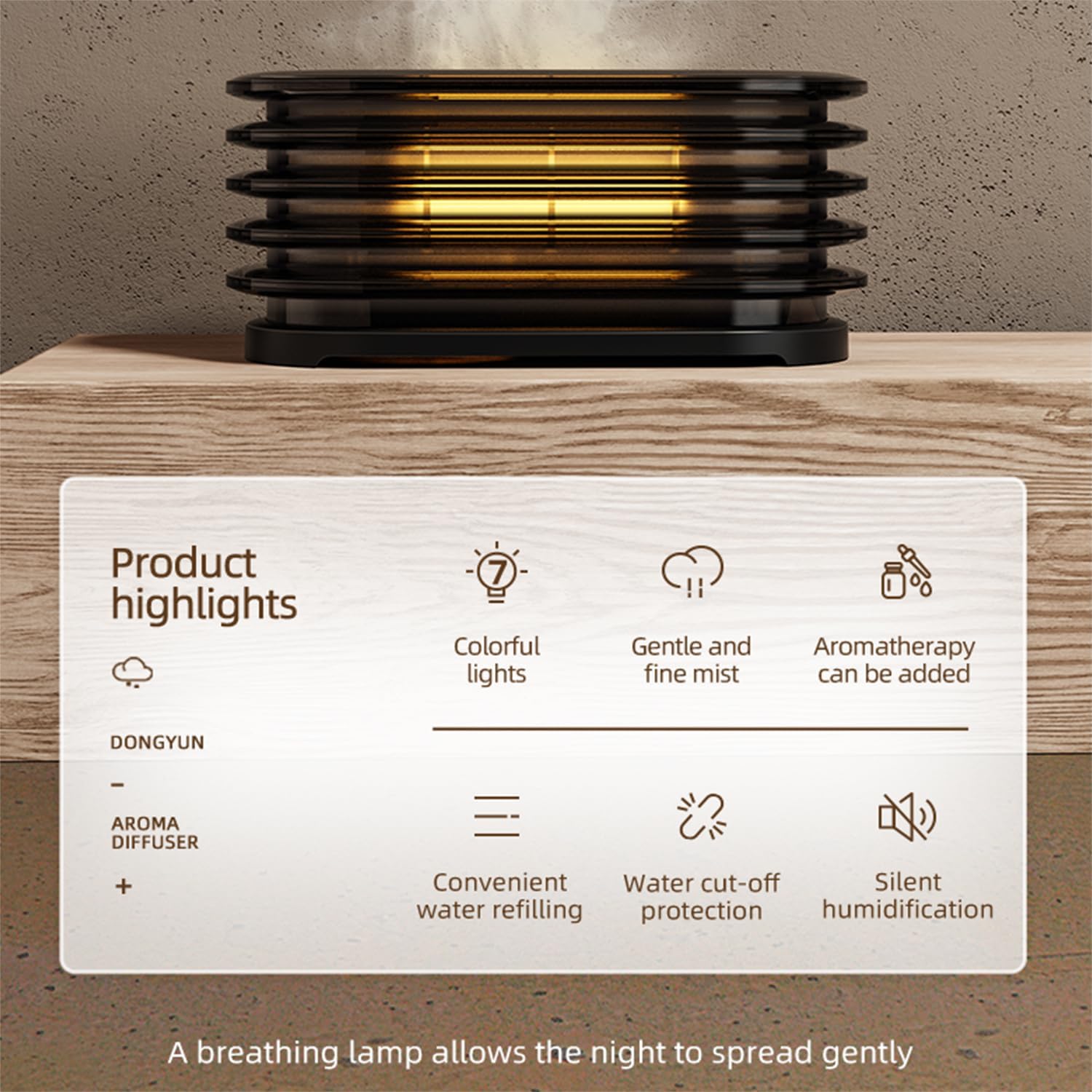 Aroma Diffuser, 120ml Ultrasonic Essential Oils Diffusers with Cool Mist, Salt Lamp Aromatherapy Diffuser with Auto-Off Protection for Home, Office, Bedroom